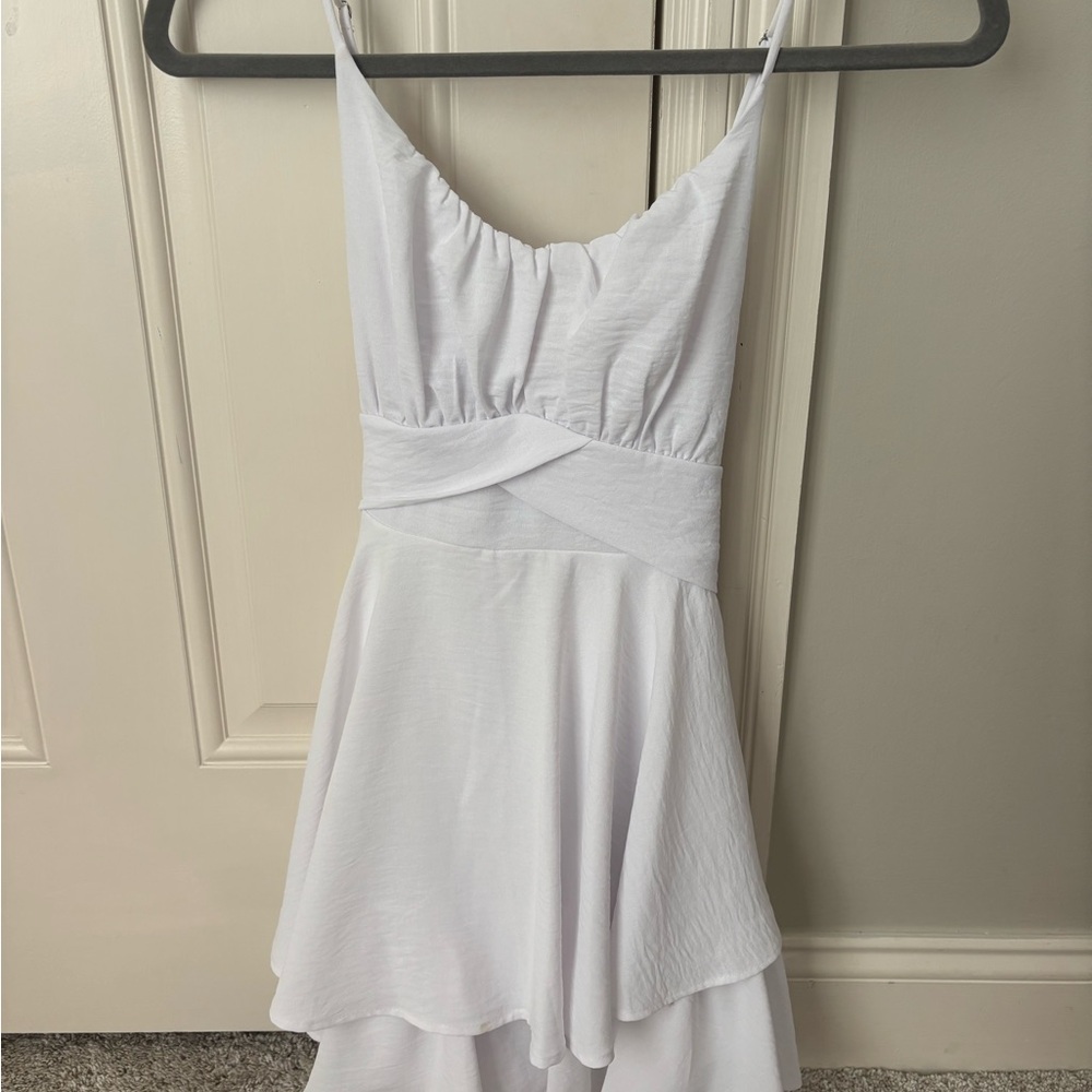 Altar'd State White Tiered Wrap Sundress